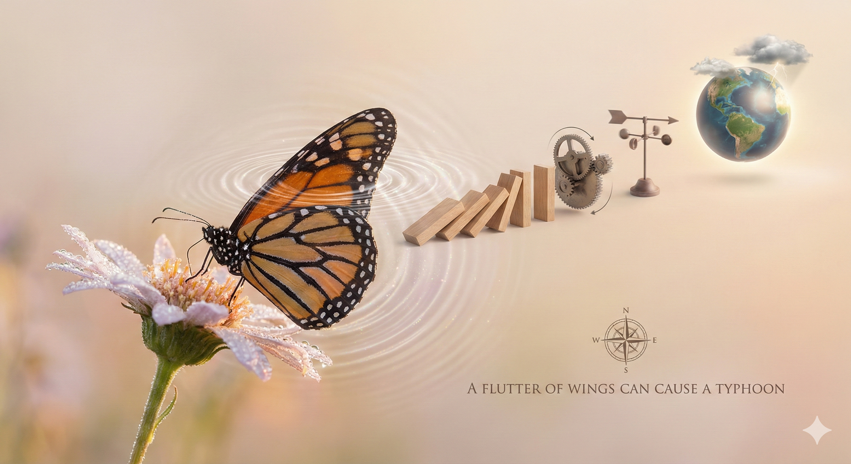 A flutter of wings can cause a typhoon